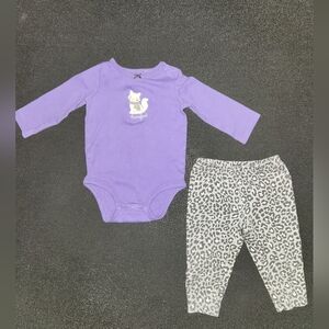 Carter's 2-Piece Purfect Kitty Onsie & Pants Set 12mo